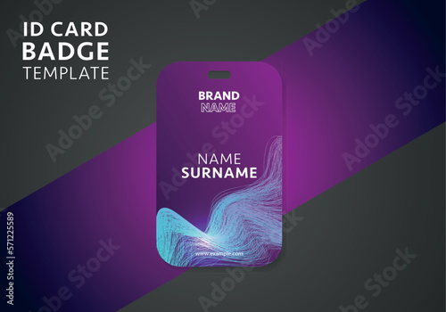 Badge template design of business corporate identity. Colorful abstract background design. Suitable for any design.