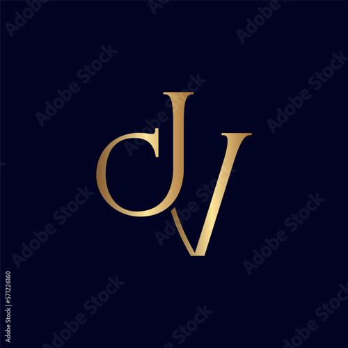 ELEGANT ROYAL AMAZING GOLD WOMEN BEAUTY LOGO LETTER JV