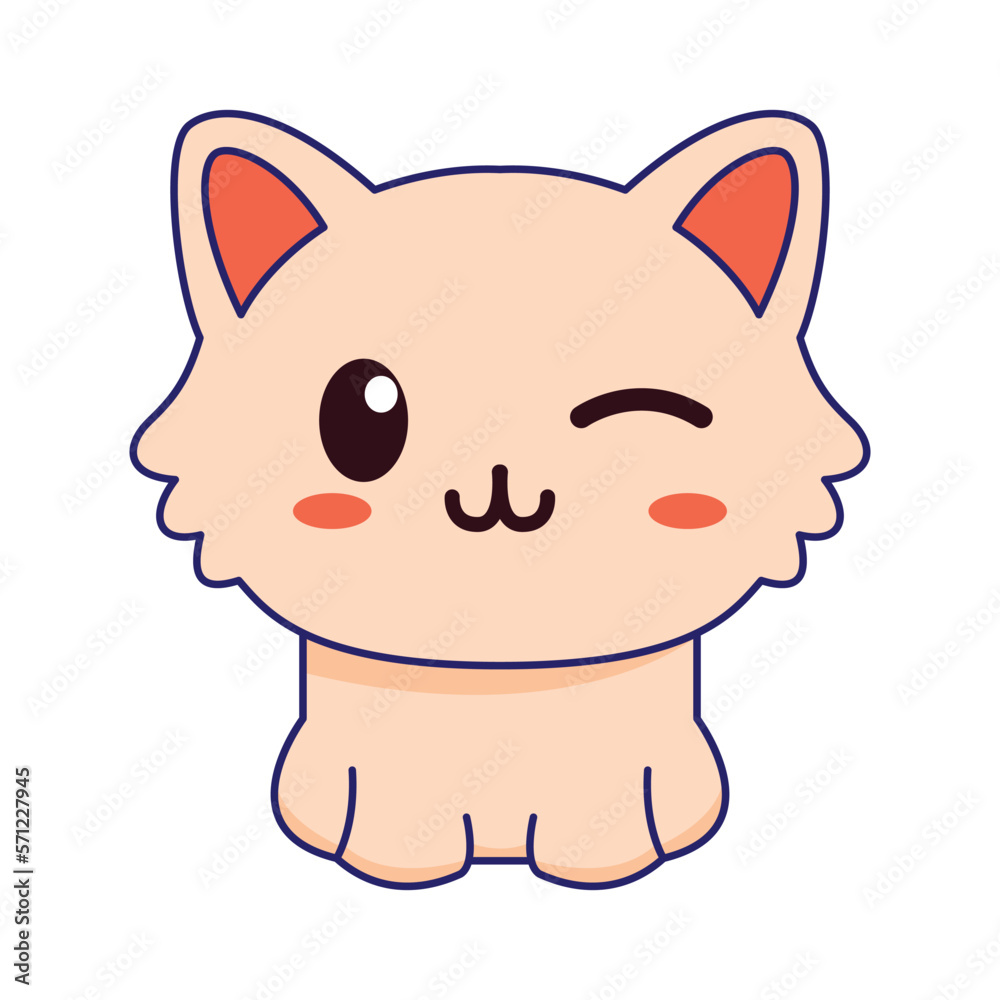 cute brown cat vector illustration template design cute brown cat vector illustration template design