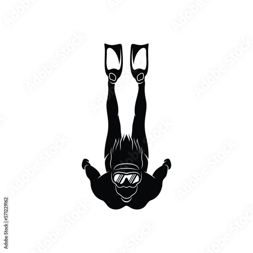 Woman Snorkeling vector illustration design. Female diver snorkeling