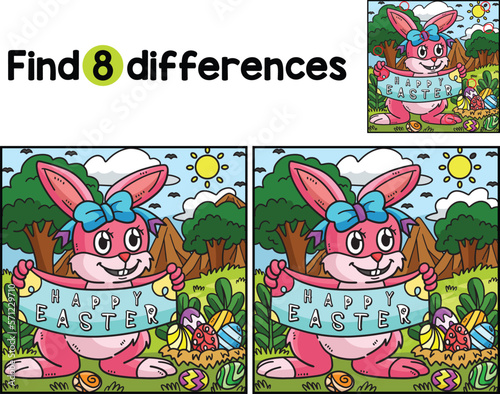 Happy Easter Bunny Find The Differences