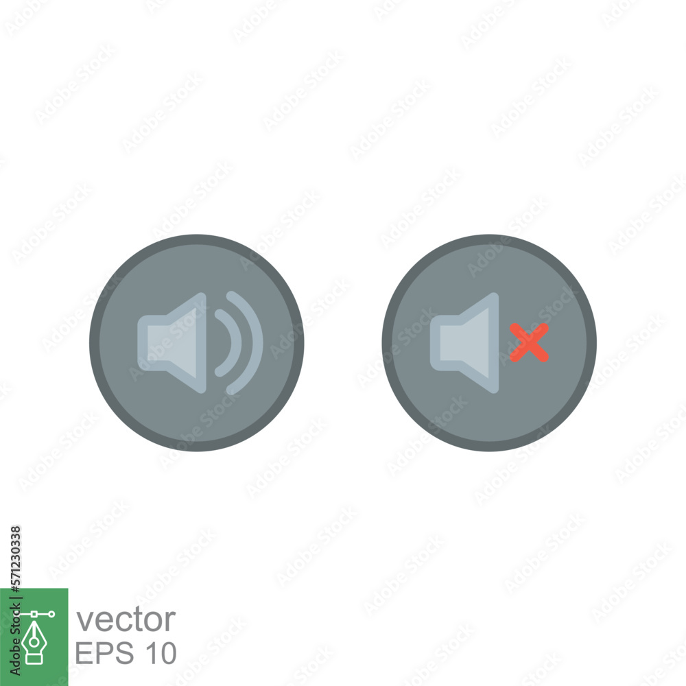 Speaker, audio and sound mute icon. Simple filled outline style for Video Conference, Webinar and Video chat. Vector illustration isolated on white background. EPS 10. Speaker, audio and sound mute icon. Simple filled outline style for Video Conference, Webinar and Video chat. Vector illustration isolated on white background. EPS 10.