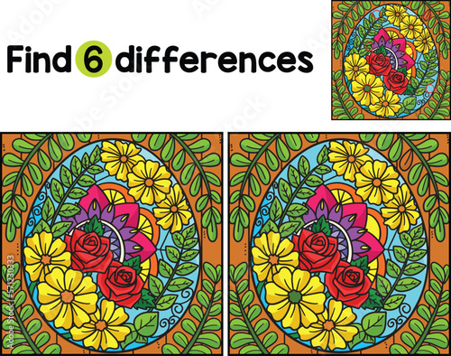 Floral Easter Egg Find The Differences