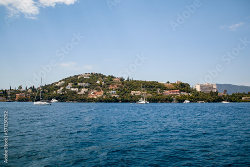 Gouvia harbor exit, Corfu, Greece photo