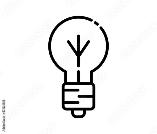 Lightbulb line icon symbol light sign vector image