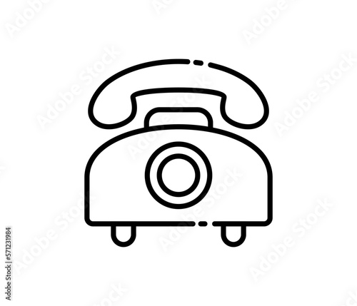 phone icon linear isolated vector image
