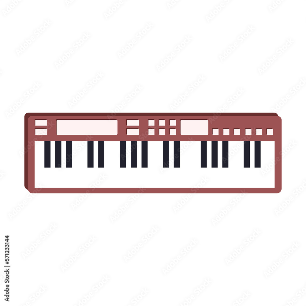 Musical Instrument red piano keyboard Musical Instrument red piano keyboard