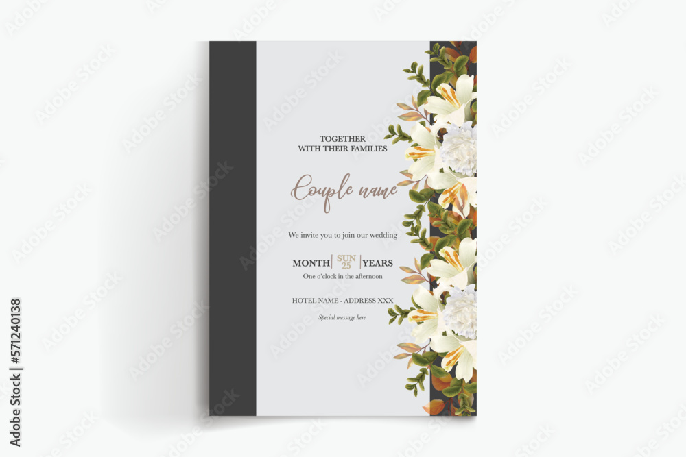 frame floral wedding invitation templates