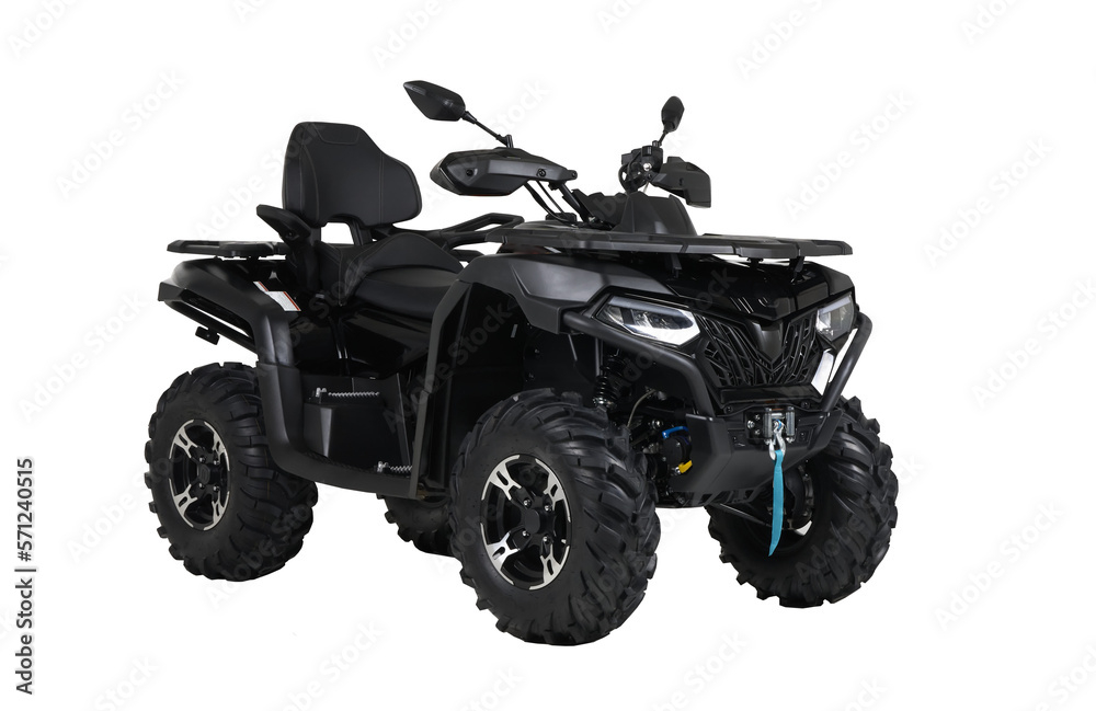 ATV Quad bike, All-Terrain vehicle, isolated on white background with clipping path