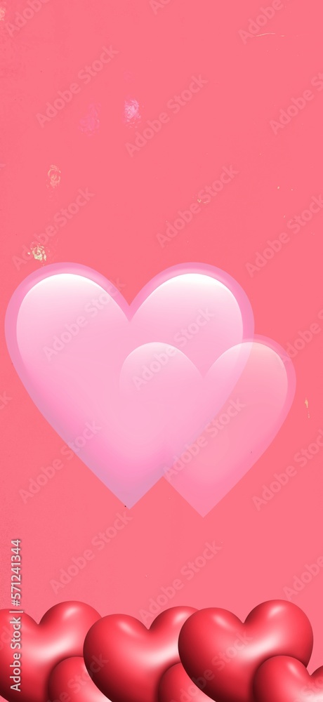 Abstract background, day of love and giving hearts, colorful, blurred gradient, wallpaper backdrop.