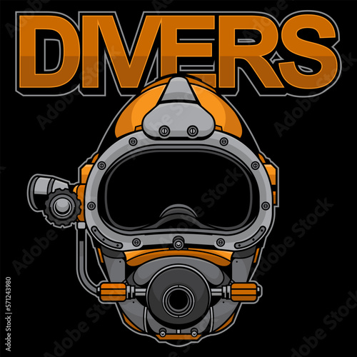 modern diver helmet logo