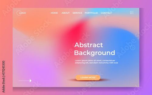 Minimalist landing page abstract colorful holographic mesh background. Website UI design background. Eps 10 vector