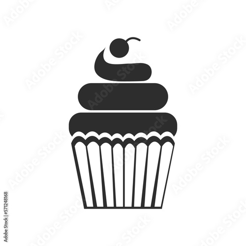 cup cake icon, muffin cupcake vector icon