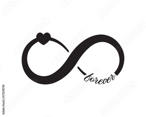 Cute infinity design with love slogan, vector design for fashion, card, sticker and poster prints