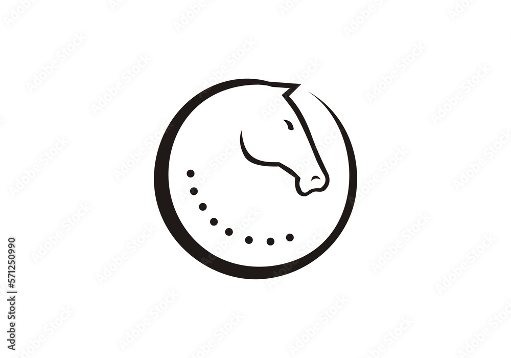 Vector icon and logo design element - horse vector Vector icon and logo design element - horse vector