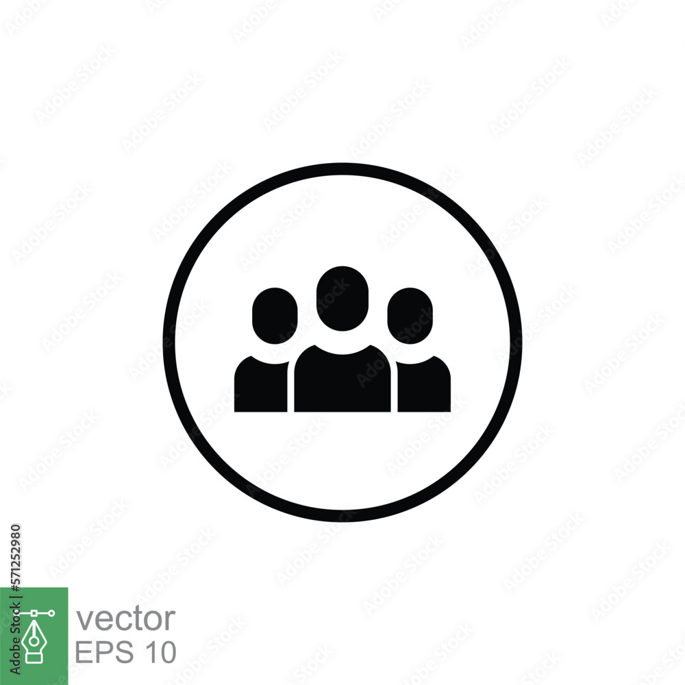 3 people flat icon. Simple solid style. Multi user, circle, group, person, service concept. Crowd sign symbol design. Vector illustration isolated on white background. EPS 10. 3 people flat icon. Simple solid style. Multi user, circle, group, person, service concept. Crowd sign symbol design. Vector illustration isolated on white background. EPS 10.