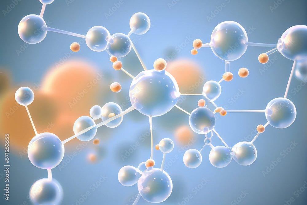 blue and orange molecular network, chemical molecular compounds on blue background , chemistry, medicine, bioengineering research, biotech Close up blue and orange molecular network, chemical molecular compounds on blue background , chemistry, medicine, bioengineering research, biotech Close up