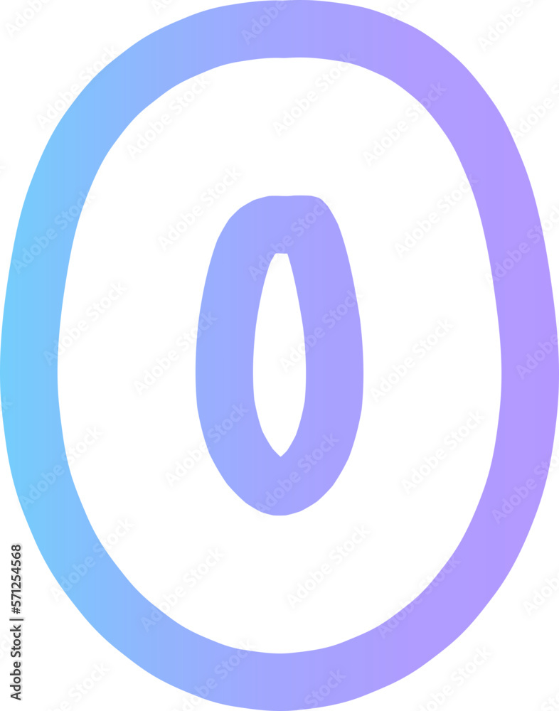 cute hands draw alphabet letter outline in gradient blue and purple cute hands draw alphabet letter outline in gradient blue and purple