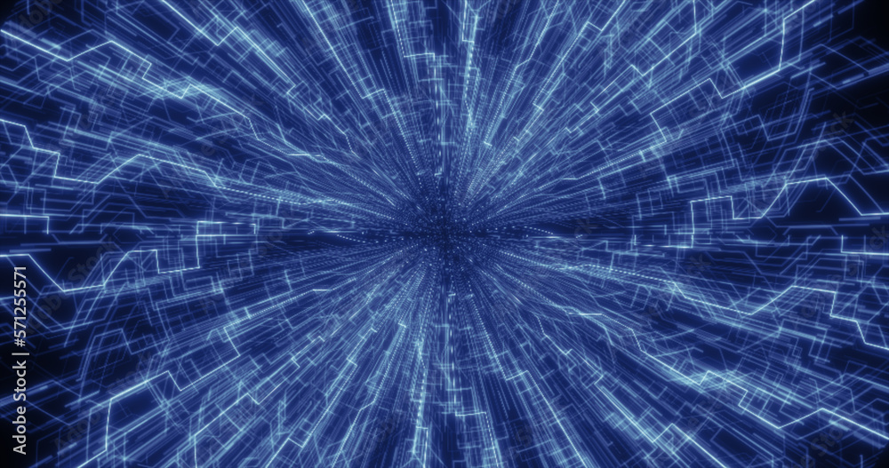 Abstract glowing energy futuristic blue hi-tech circle from lines abstract background Abstract glowing energy futuristic blue hi-tech circle from lines abstract background