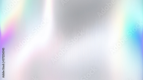 White abstract background with holographic surface. Rainbow silver reflective iridescent texture. Generative ai