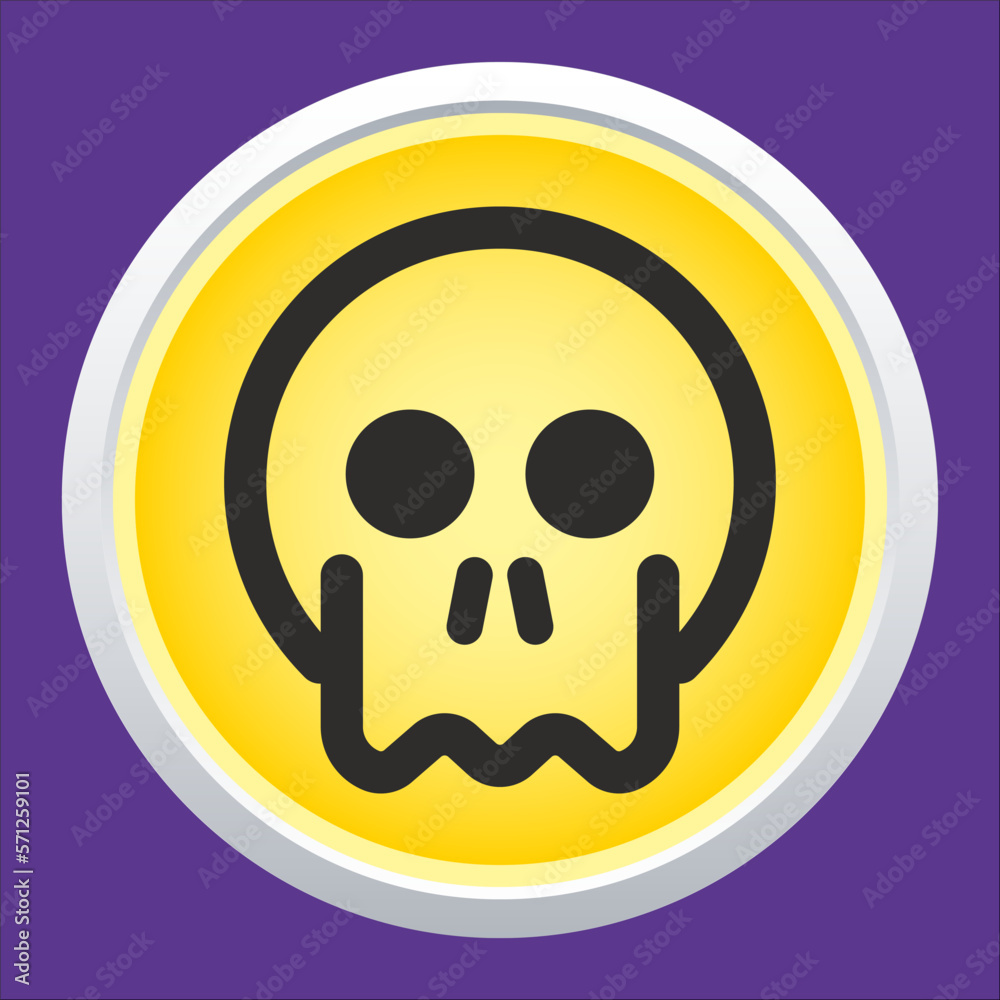 Skull vector icon. Style is flat rounded symbol, rounded angles. Skull vector icon. Style is flat rounded symbol, rounded angles.