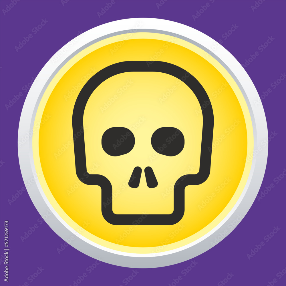 Skull vector icon. Style is flat rounded symbol, rounded angles. Skull vector icon. Style is flat rounded symbol, rounded angles.