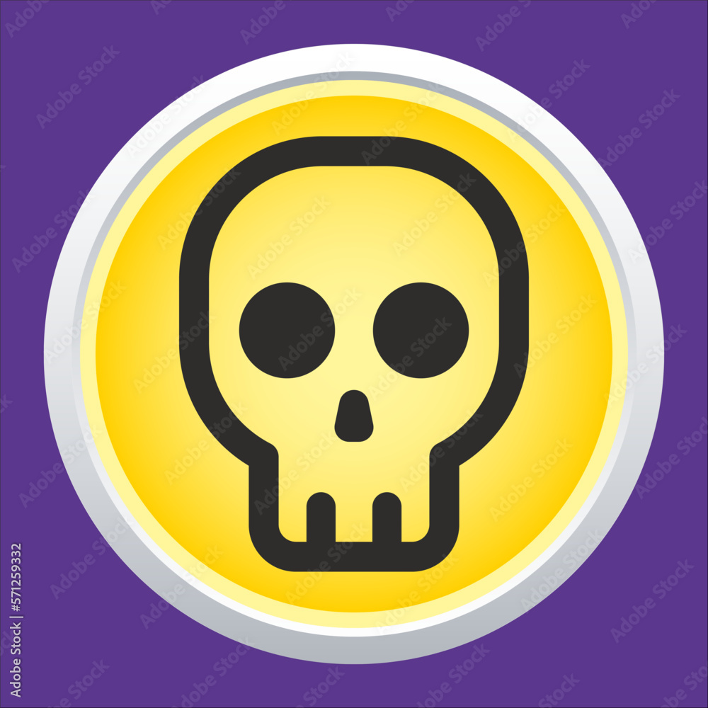 Skull vector icon. Style is flat rounded symbol, rounded angles. Skull vector icon. Style is flat rounded symbol, rounded angles.