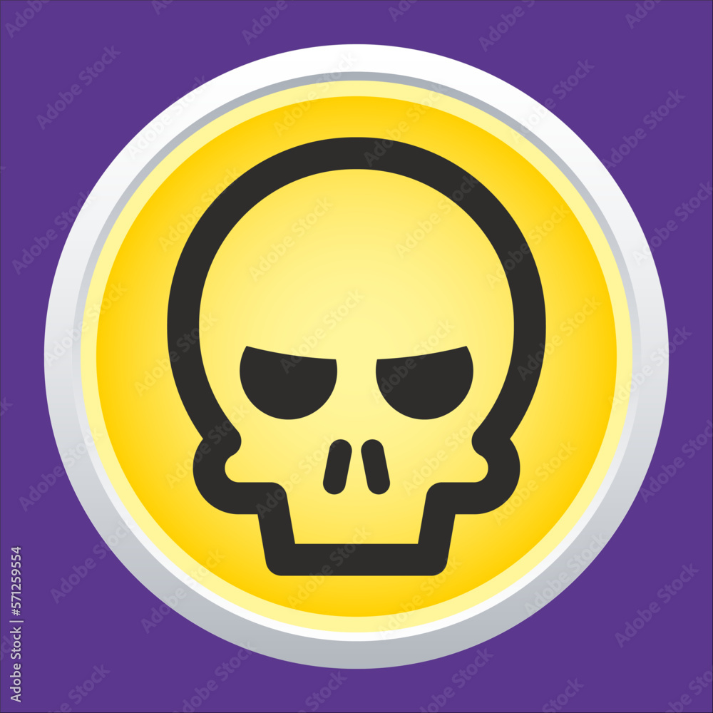 Skull vector icon. Style is flat rounded symbol, rounded angles. Skull vector icon. Style is flat rounded symbol, rounded angles.