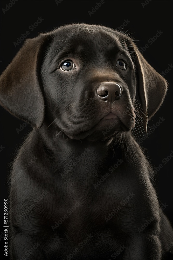 Labrador retriever puppy studio photography style generative ai Labrador retriever puppy studio photography style generative ai