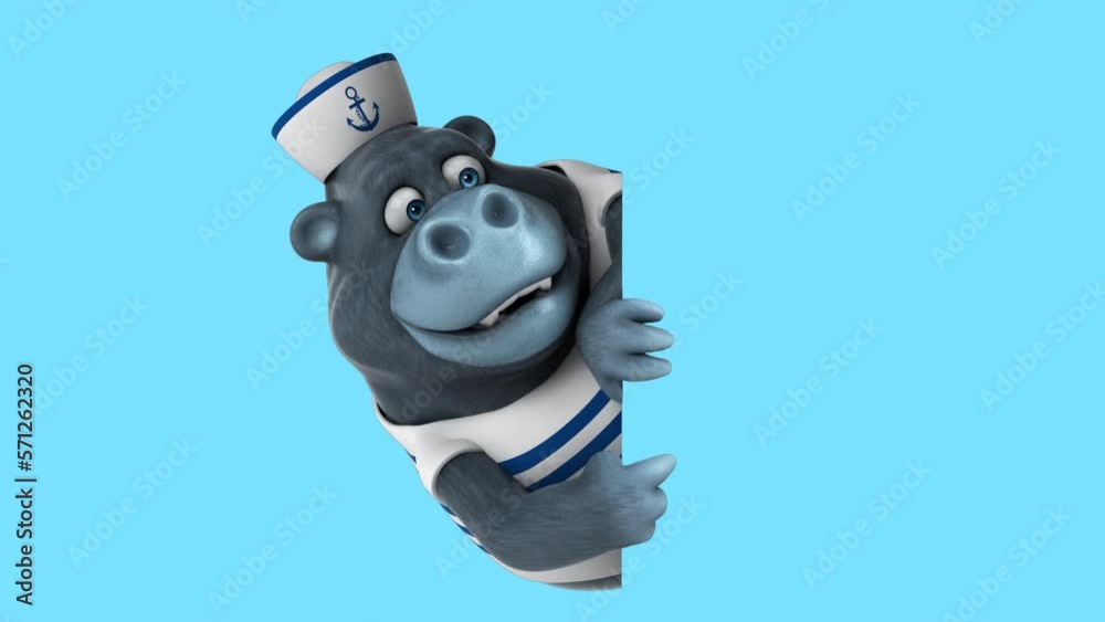 Fun 3D cartoon gorilla with a sign (with alpha channel) Fun 3D cartoon gorilla with a sign (with alpha channel)