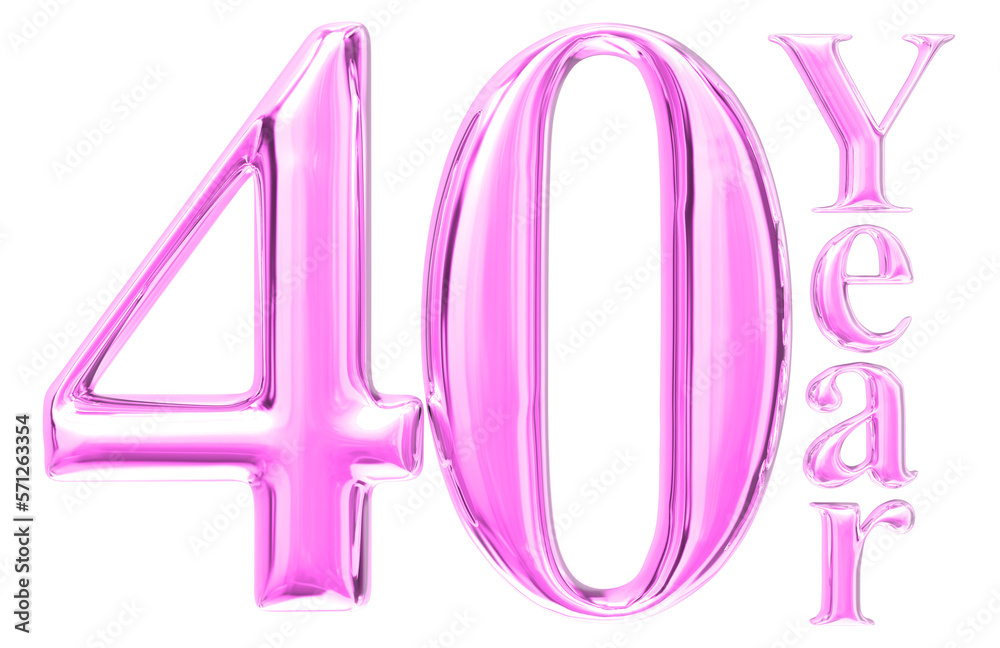 Happy Anniversary Number 3D Render Happy Anniversary Number 3D Render