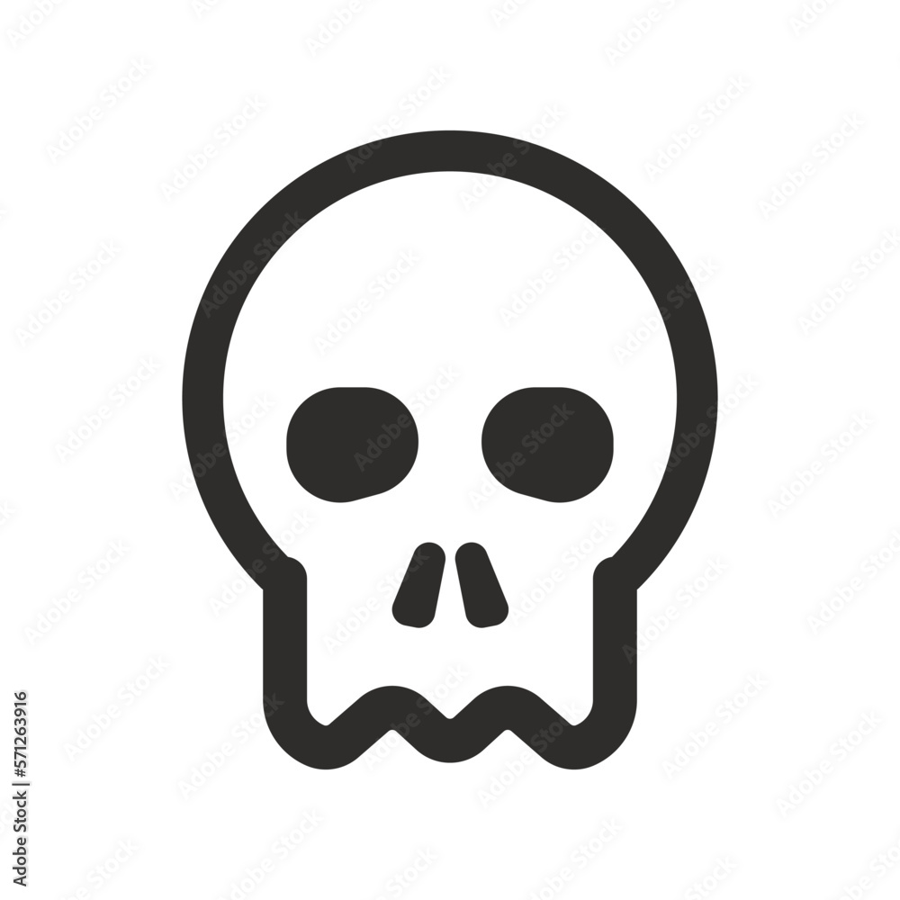 Skull vector icon. Style is flat rounded symbol, rounded angles, white background. Illustration Vector EPS Skull vector icon. Style is flat rounded symbol, rounded angles, white background. Illustration Vector EPS