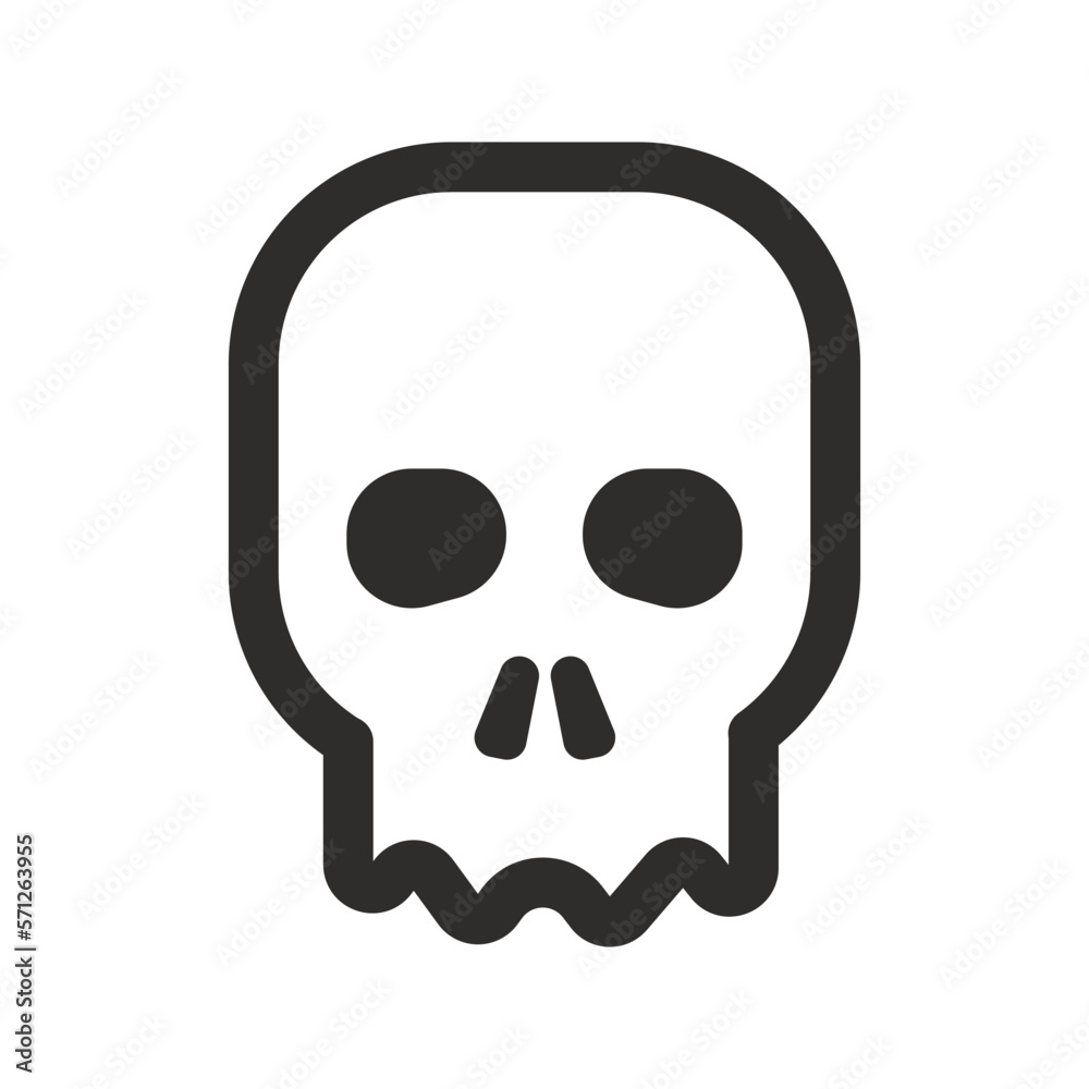 Skull vector icon. Style is flat rounded symbol, rounded angles, white background. Illustration Vector EPS Skull vector icon. Style is flat rounded symbol, rounded angles, white background. Illustration Vector EPS