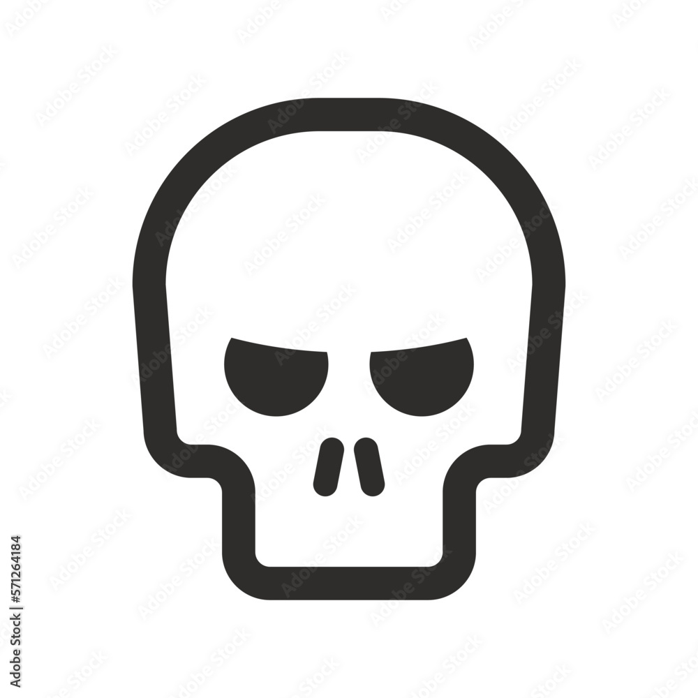 Skull vector icon. Style is flat rounded symbol, rounded angles, white background. Illustration Vector EPS Skull vector icon. Style is flat rounded symbol, rounded angles, white background. Illustration Vector EPS