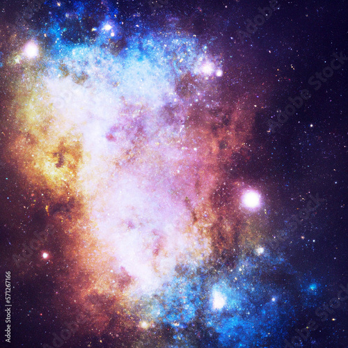 Abstract astral cosmic, nebula galaxy background – Generative AI Illustration