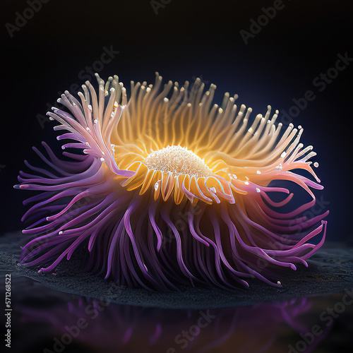 Sea anemone in the deep photo