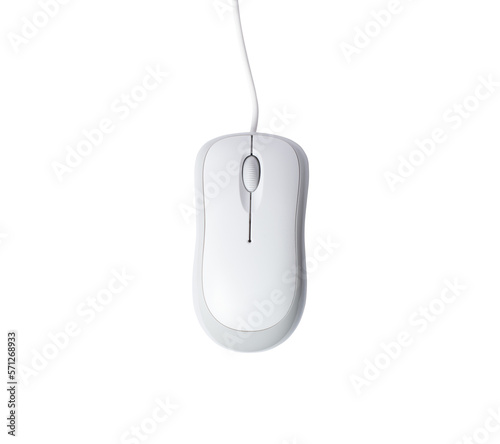 Image of a white mouse computer, screen pointer