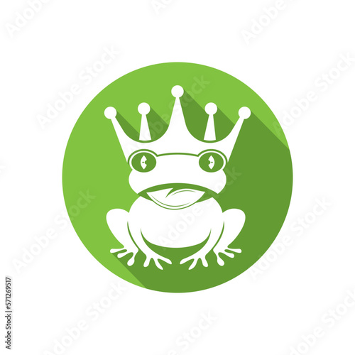 King frog logo icon template design