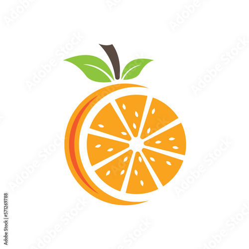 Orange logo design vector icon