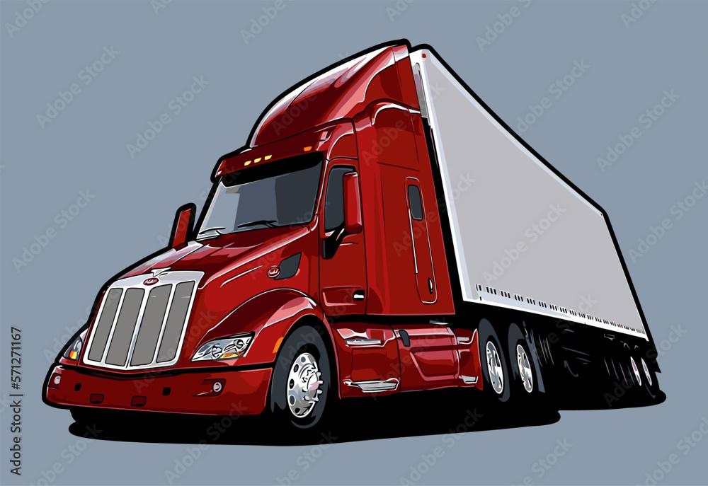 cartoon truck vector art Stock Vector | Adobe Stock