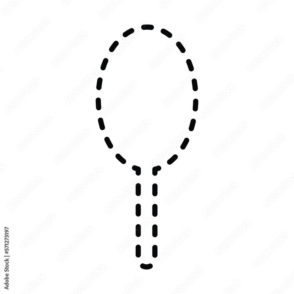 Tracing lines dotted tree outline shape for preschool and kindergarten ...