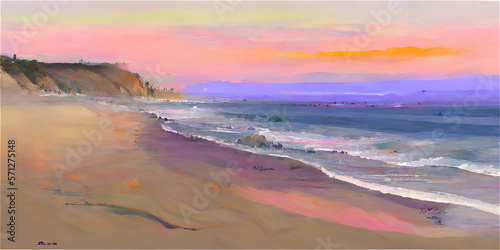 Pastel colored sunset in a ...