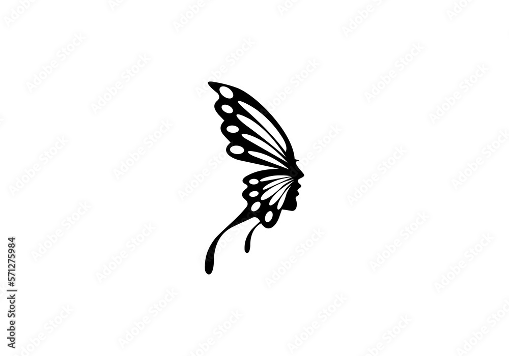 Fototapeta premium Vector - Butterfly for beauty simple icon conceptual. Logos. Vector illustration
