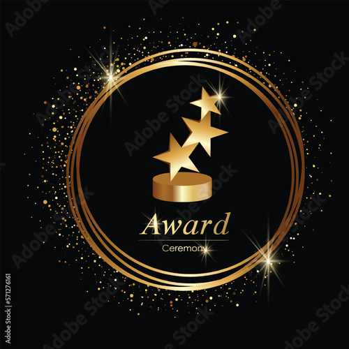 Award ceremony. Award figurine vector.