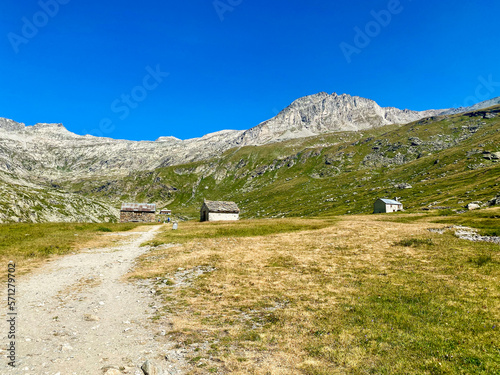 Landscape Featuring a Hut in the French Alps