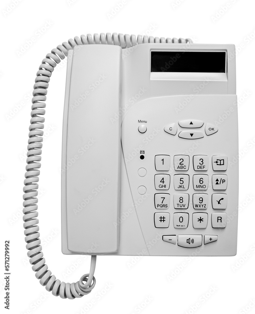 Office telephone isolated. Communication concept. White phone. png transparent Office telephone isolated. Communication concept. White phone. png transparent