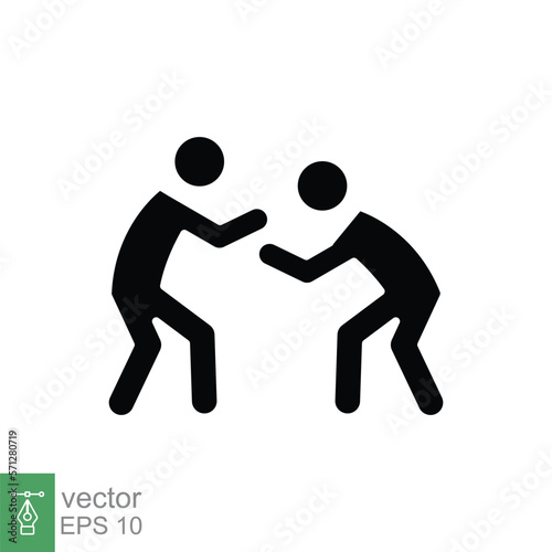 Judo glyph icon, Simple solid style for web and app. Arts, athlete, competition, fighters concept. Vector illustration isolated on white background. EPS 10.
