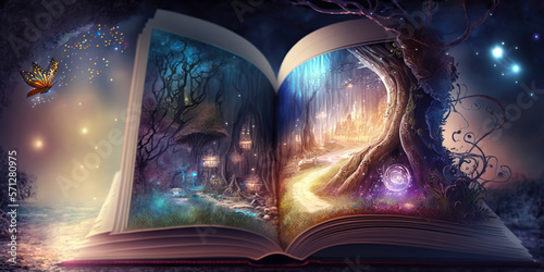 A fairytale storybook coming to live, Generative AI
