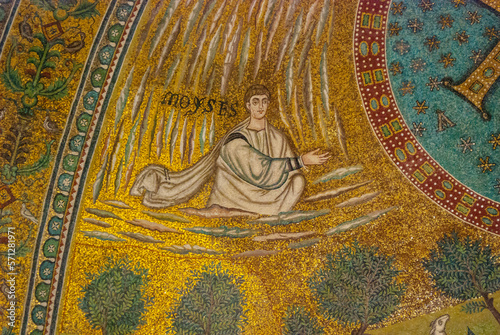 Byzantine mosaics of city of Ravenna in Italy