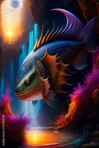 Aboleth Fish Illustration - Generative A.I. Art